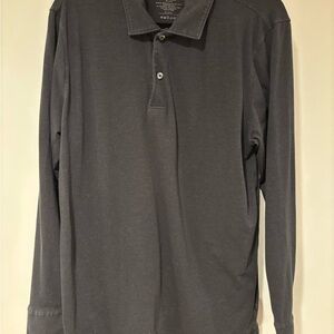 Mack Weldon Long Sleeve Polo Shirt - Charcoal Gray